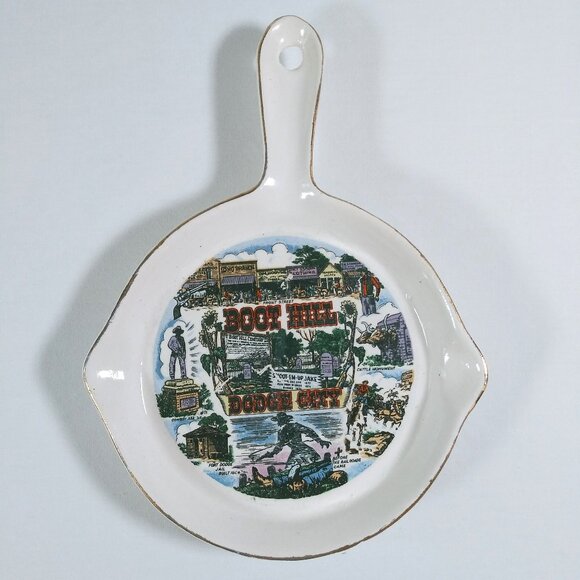 Utensil Trivet VTG Ceramic Souvenir Decor Boot Hill Dodge City Made in Japan - Picture 1 of 7